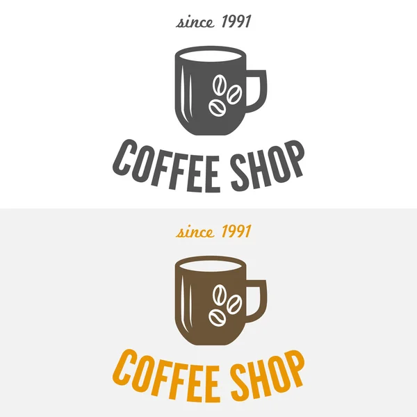 Set of vintage labels, emblems, and logo templates for coffee shop, cafe, cafeteria, bar or restaurant — Stockový vektor