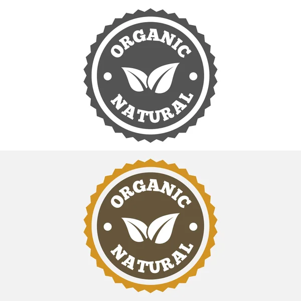 Set of vintage logo, label, badge, logotype elements for organic, natural companies, corporates, cosmetics and food — 스톡 벡터