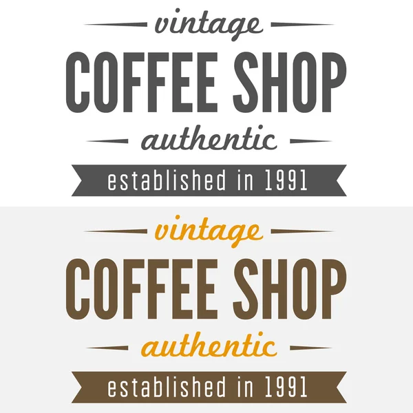 Conjunto de etiquetas vintage, emblemas e modelos de logotipo para café, café, cafetaria, bar ou restaurante — Vetor de Stock