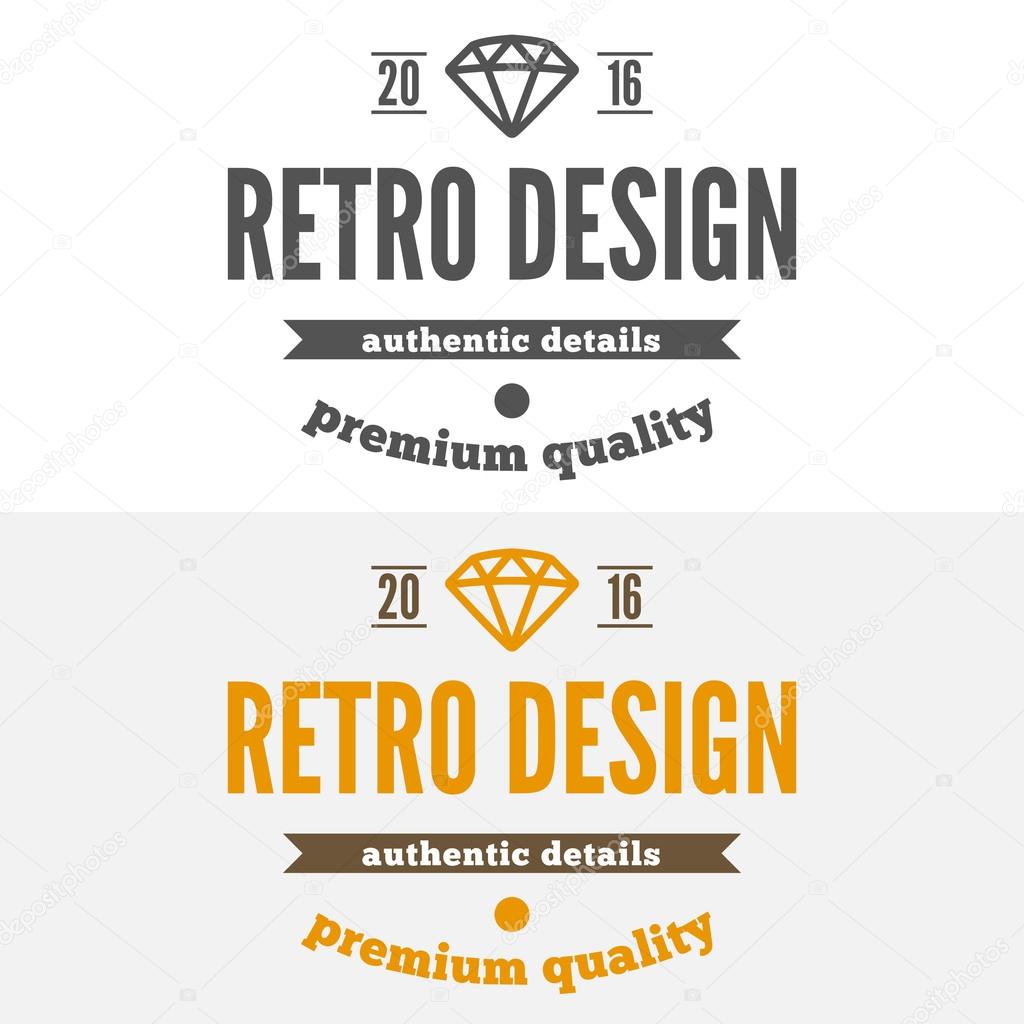 Vintage logo, label, badge and logotype elements for jewelry, shop or company