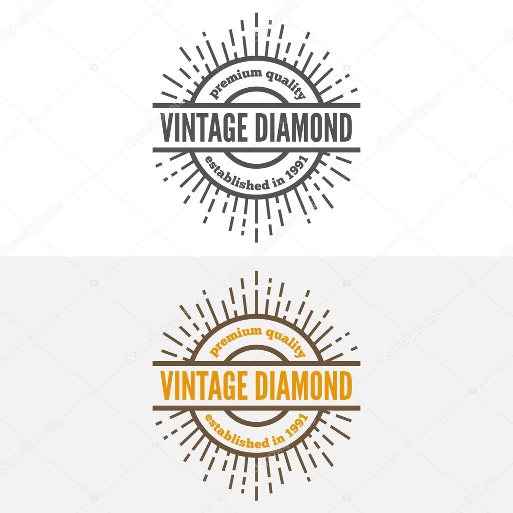 Set of vintage logo, label, badge and logotype elements for jewelry, shop or company