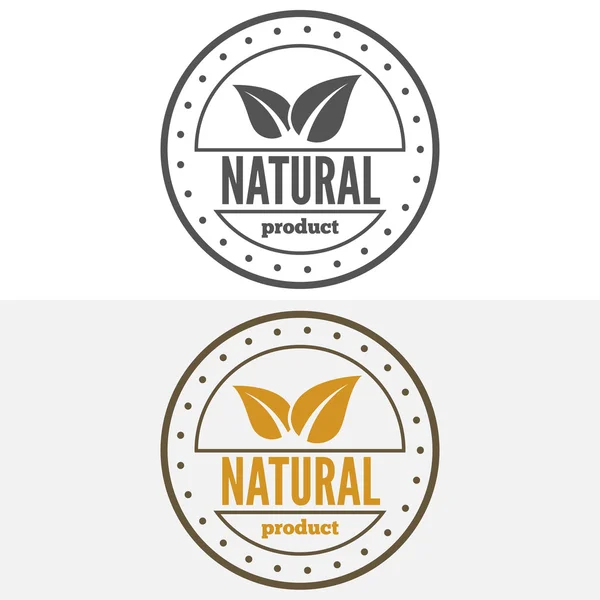 Set of vintage logo, label, badge, logotype elements for organic, natural companies, corporates, cosmetics and food — 图库矢量图片