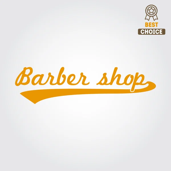 Vintage barber shop logo, labels, badges and design element — Stock Vector
