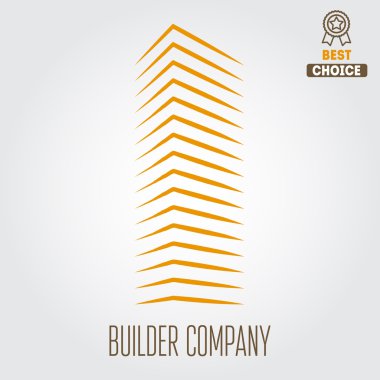 Logo, sticker, emblem, label and logotype elements for building company or business