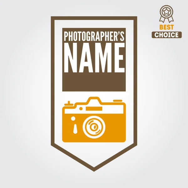 Logo, emblem, print, sticker, label and logotype elements for studio or photographer, photograph — 스톡 벡터