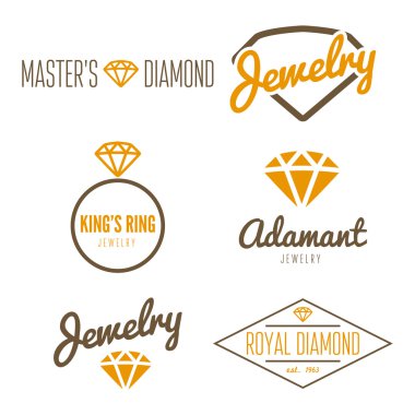Takı için logo, amblem, etiket, Yazdır, etiket veya logo öğeleri kümesi