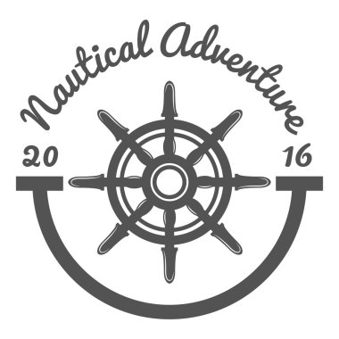 Retro vintage nautical label and badge logo template