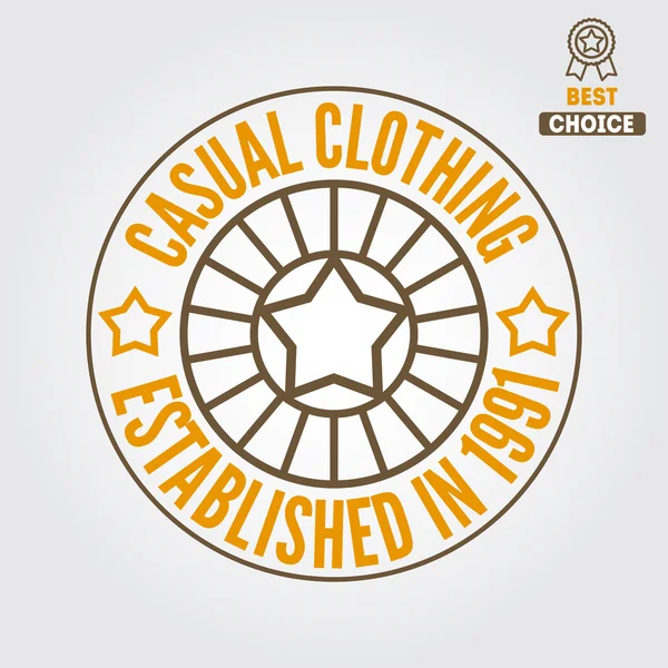 Logo, sticker, emblem, print, label or logotype elements for clothing and design — ストックベクタ