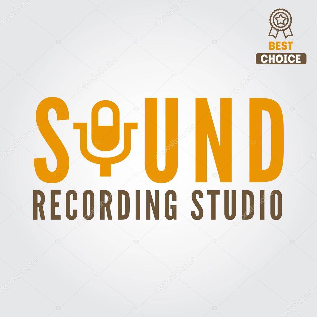 Logo and logotype elements for recording studio or sound production