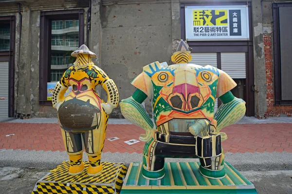 Kaohsiung, taiwan - 22. januar 2016: die skulptur im pier lizenzfreie Stockbilder