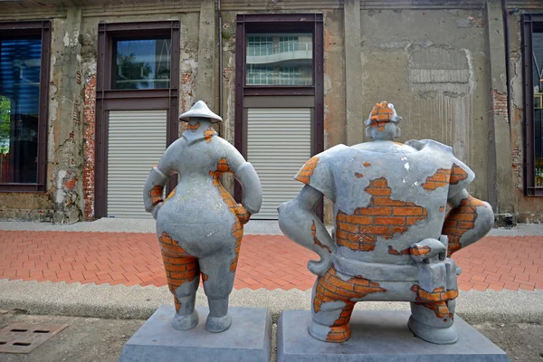 Kaohsiung, taiwan - 22. januar 2016: die skulptur im pier Stockbild