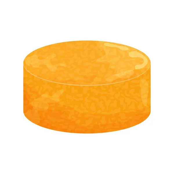 Queso Redondo Colby Jack Detallado Aislado Sobre Fondo Blanco Tipo — Archivo Imágenes Vectoriales