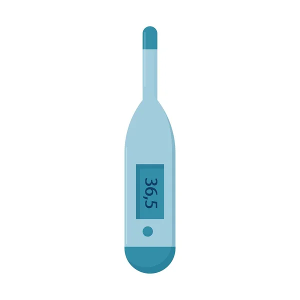 Thermomètre Électronique Médical Isolé Sur Fond Blanc Appareils Mesure Concept — Image vectorielle