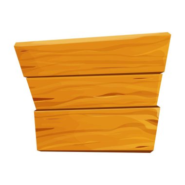 Ahşap tabela, pankart, beyaz arka planda izole çizgi film tarzında ahşap tahta. Oyun varlıkları, evet. Dokuma malzemesi, masaj çerçevesi, dekorasyon. 