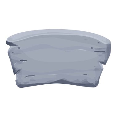 Taş tablet, panel, desenli karikatür çerçevesi çatlak elementler beyaz arka planda izole edilmiş. ui arayüzü, web pankartı, tasarım ögesi için katı gri işaret kare şekli.