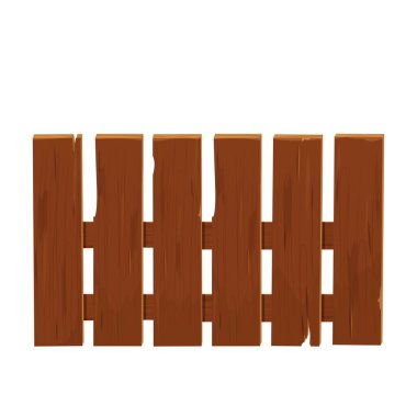 Ahşap çit desenli, beyaz arka planda izole edilmiş. Tahtalardan kırsal yapı, kırsal eski bariyer. - Evet. Vektör illüstrasyonu