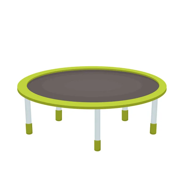 Trampoline Style Dessin Animé Plat Isolé Sur Fond Blanc Activité — Image vectorielle