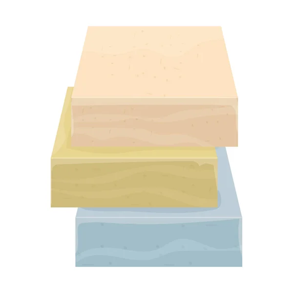 Φυσικό Χειροποίητο Vector Soap Bar Καρτούν Επίπεδο Στυλ Μοντέρνα Χρώματα — Διανυσματικό Αρχείο