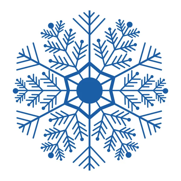 Copo Nieve Decoración Invierno Navidad Aislado Sobre Fondo Blanco Icono — Vector de stock