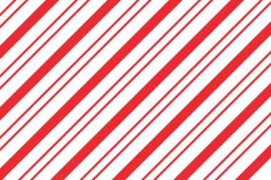Candy cane red diagonal stripes background, bg, winter holiday simple line wrapping paper texture. Repeating decoration wallpaper. Vector illustration