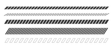 Çizgi çapraz çizgiler, paralel çizgiler. Arkalı dikişli nakış süsü. Bölme şeridi eğik çizgili geometrik soyut sınır. Çapraz ızgara. Geometrik kesik bant. Vektör