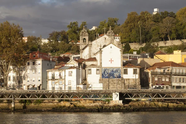 Casas Parte Antiga Ribeira Rio Douro Porto Portugal — Fotografia de Stock