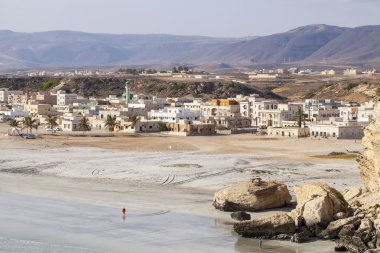 Taqah görünümüne. Dhofar, Oman.