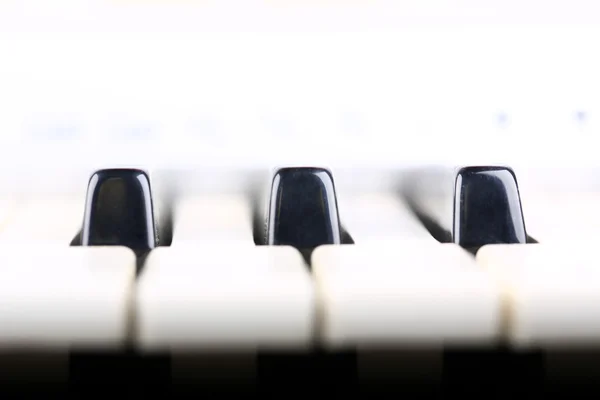 Teclado de piano em um ar suave de fundo musical estilo retro foco suave seletivo — Fotografia de Stock