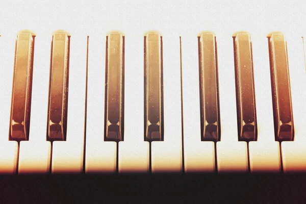 Teclas de piano retro estilo vintage música fundo — Fotografia de Stock