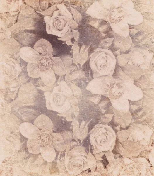 Romântico floral vintage shabby chique fundo — Fotografia de Stock