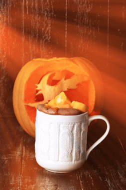 halloween kabak spice latte smoothies hatmi sıcak kış ile iç