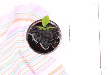 dut reçeli bir beyaz ahşap arka plan en iyi görünümde Merkez over