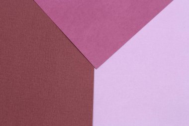 Morun ve pembenin geometrik arka planı. Boşluğu kopyala, metin için yer belirle. Üst görünüm.