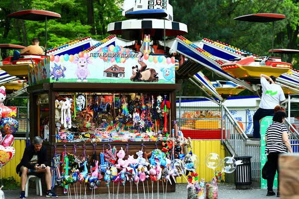 Sale Sweets Delicacies Park Children Amusement Amusement Park Russia Rostov — Stock Photo, Image