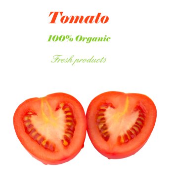 Beyaz arkaplanda izole edilmiş domates 