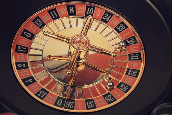 Roleta jogo de casino foto tonificada — Fotografia de Stock