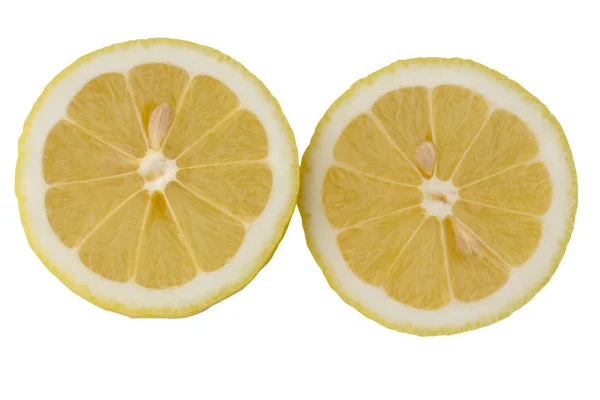 Citron agrumes vitamine c bio isolé fond blanc — Photo