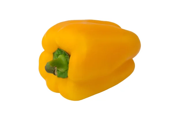 Yellow bell pepper isolated on white — Stock Photo, Image