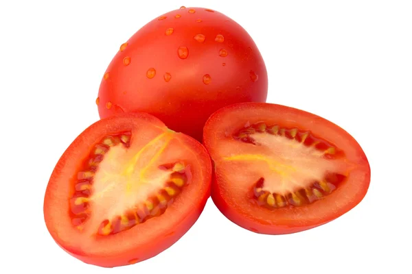 Tomate isoliert auf weißem Hintergrund — Stockfoto