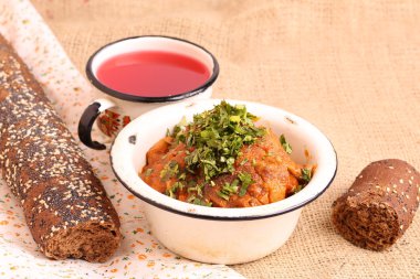 chakhokhbili kızarmış soğan kahverengi ekmek haşhaş Komposto suyu diyet vitamini Kahvaltı Öğle yemeği akşam yemeği sağlık ev mutfak organik Eko düşük ağırlığı ile domates soslu tavuk