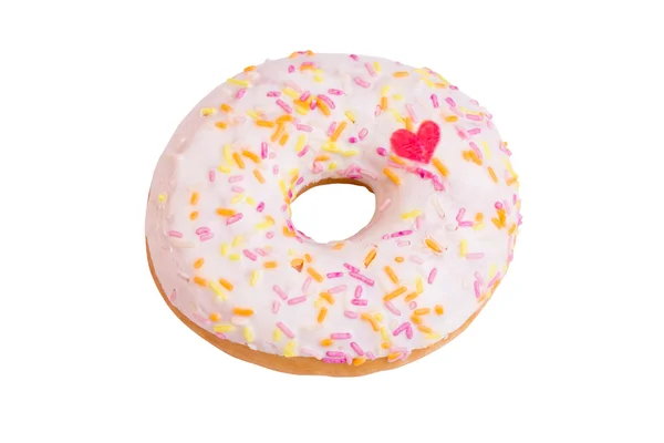 Donut izolat pe fundal alb — Fotografie, imagine de stoc