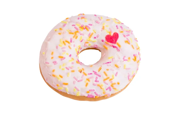 Donut isolado no fundo branco — Fotografia de Stock