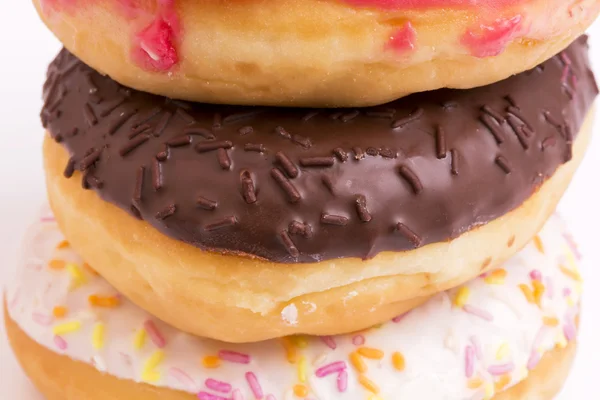 Fundo colorido assado donuts — Fotografia de Stock