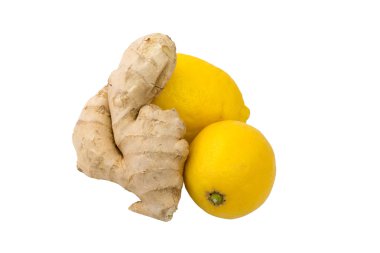 diet ginger lemon on a white background vitamins breakfast lunch clipart