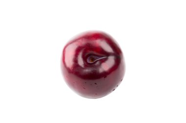 plum isolated on a white background juicy ripe red