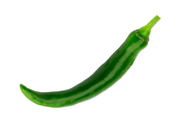 Bittere groene paprika's geïsoleerd op witte achtergrond — Stockfoto