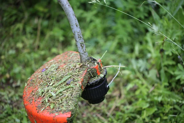 Cortador de grama jardim verão primavera — Fotografia de Stock