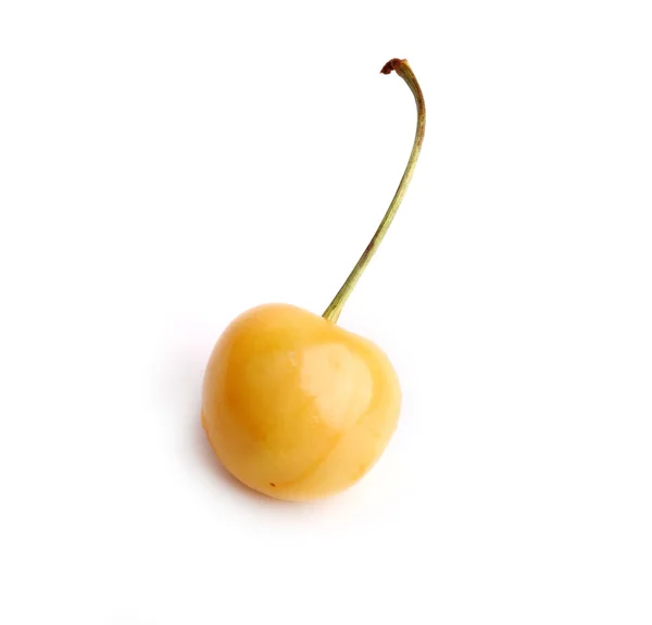 White yellow cherries isolated on white background — Stock Photo, Image