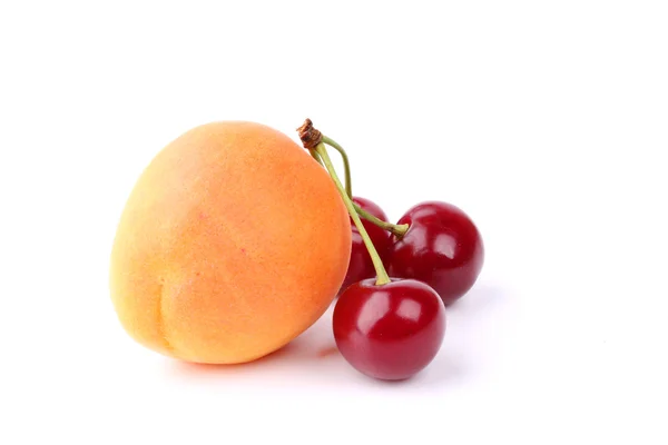 Fresh cherry apricot isolated on a white background — Stock Photo, Image