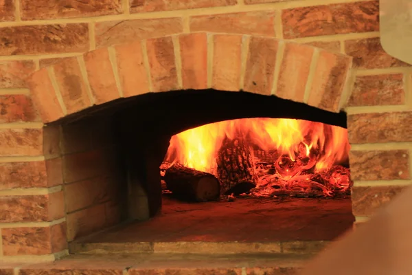 木材燃焼オーブン レトロ背景ヴィンテージ — ストック写真